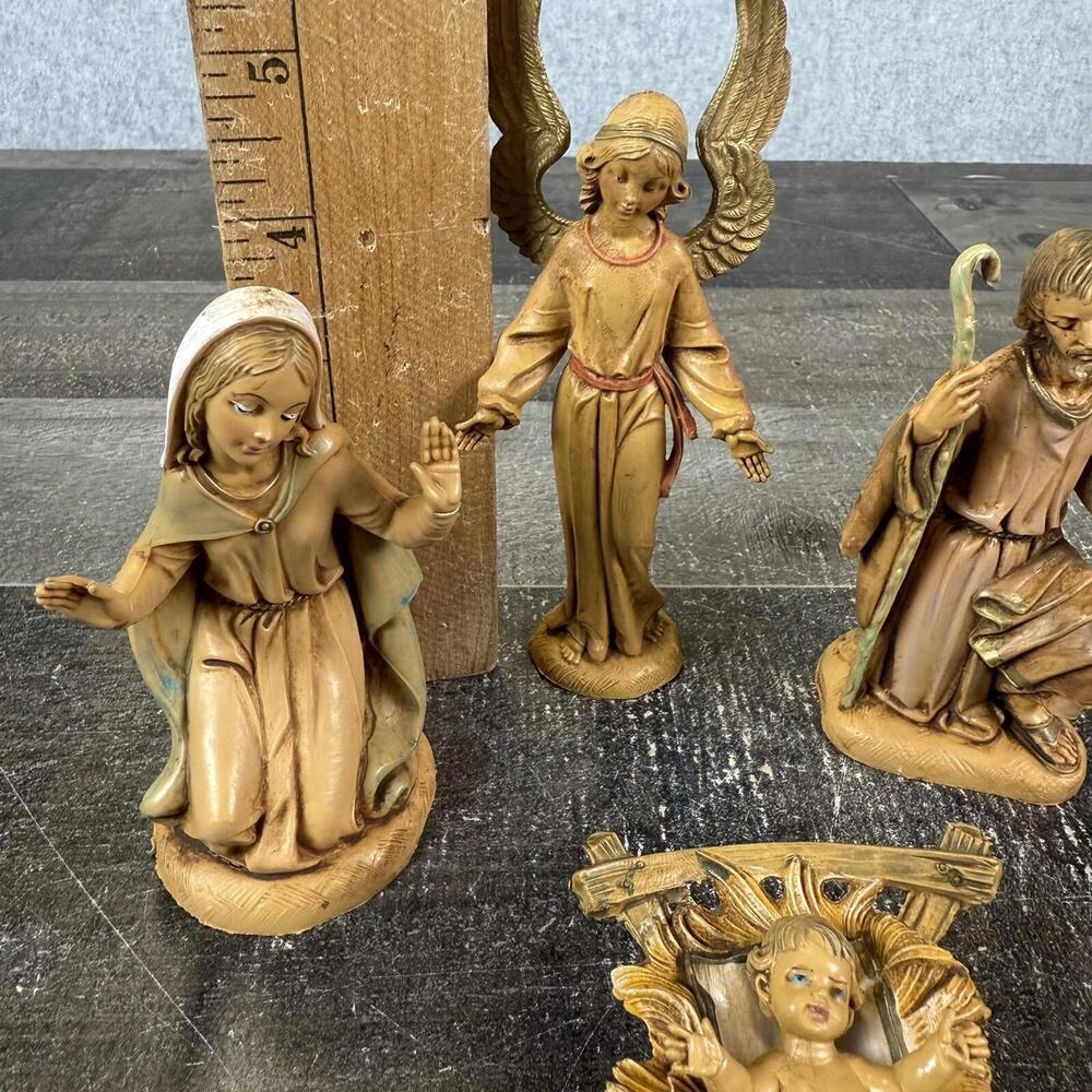 Vintage Fontanini Nativity Set 1983 Depose Italy 4 PC Set Italy Figurine - Picture 10 of 11